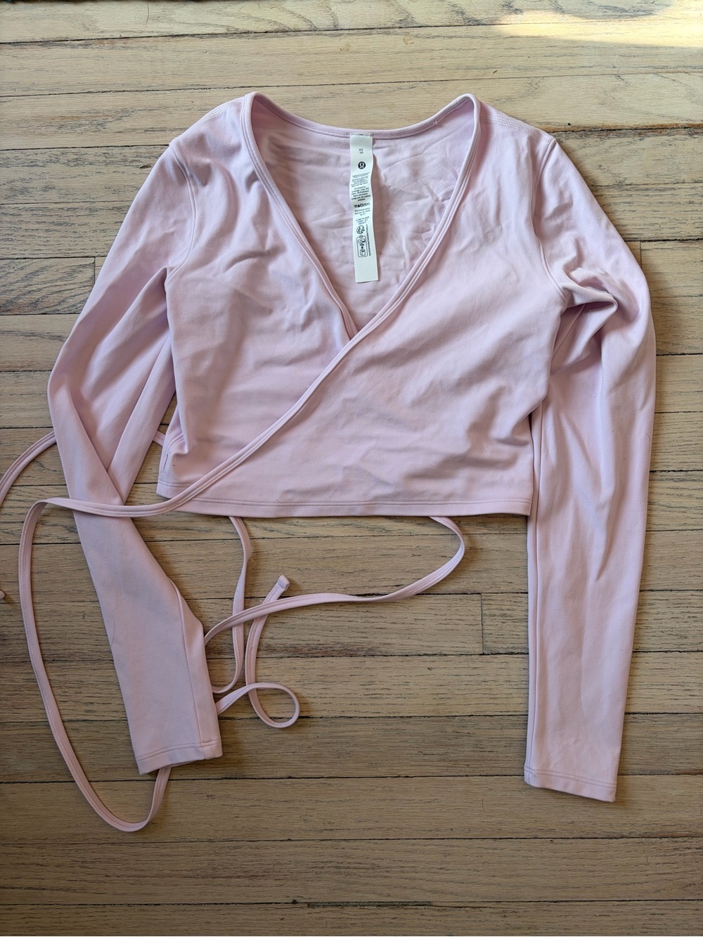 Lululemon Light Pink Wrap Crop Top